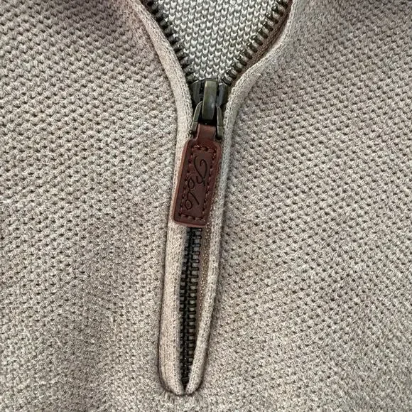 Polo Ralph Lauren Pima Cotton 1/4 Zip Pullover Sweater Tan Beige XL - Picture 4 of 7